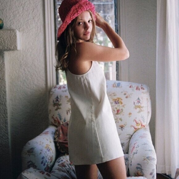 NWT Zara White Denim Berit Summer Romper- Large - Picture 5 of 16